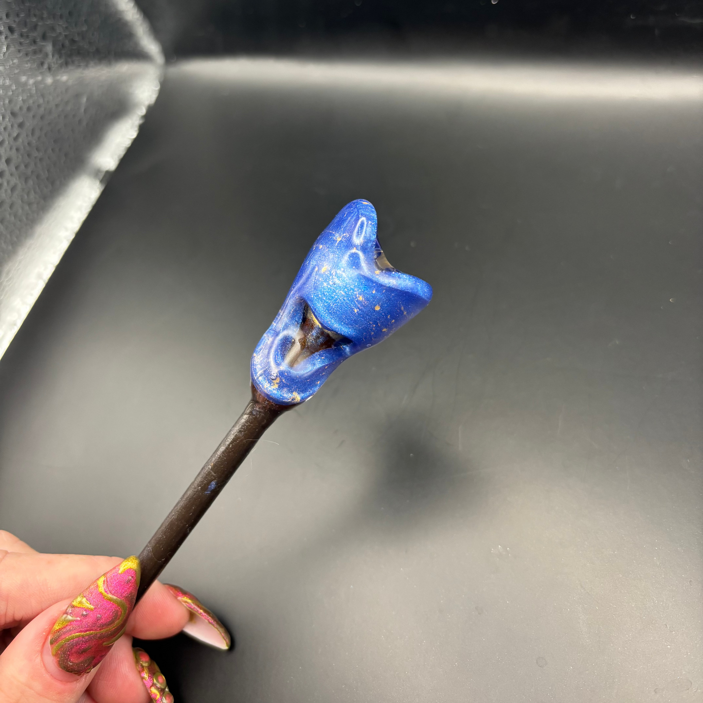 Flower Hair Stick - Handmade Resin Sculpture