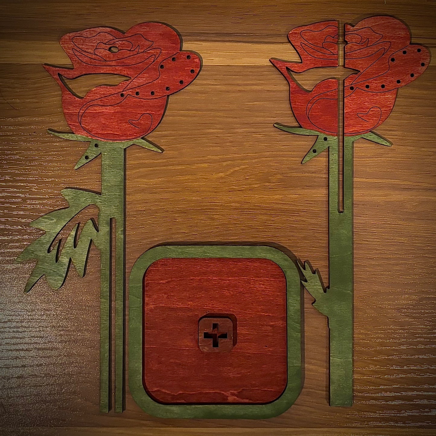 Rose Jewelry Stand – Hand-Painted, Laser-Cut Original Design