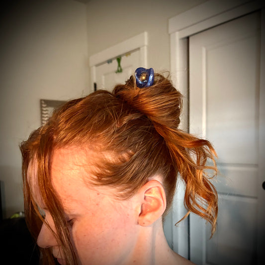 Flower Hair Stick - Handmade Resin Sculpture